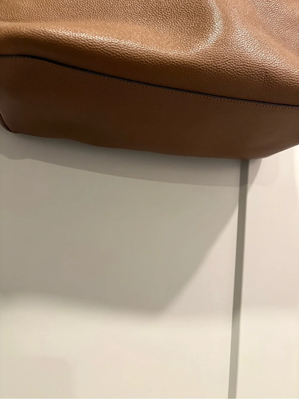 Tory Burch Tan Pebbled Leather Tote with Gold Chain Straps